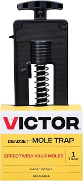 Victor Easy-to-Set Deadset Mole Trap and Killer - M9015 - Trap and Kill Moles Outdoors (Pack of 6)