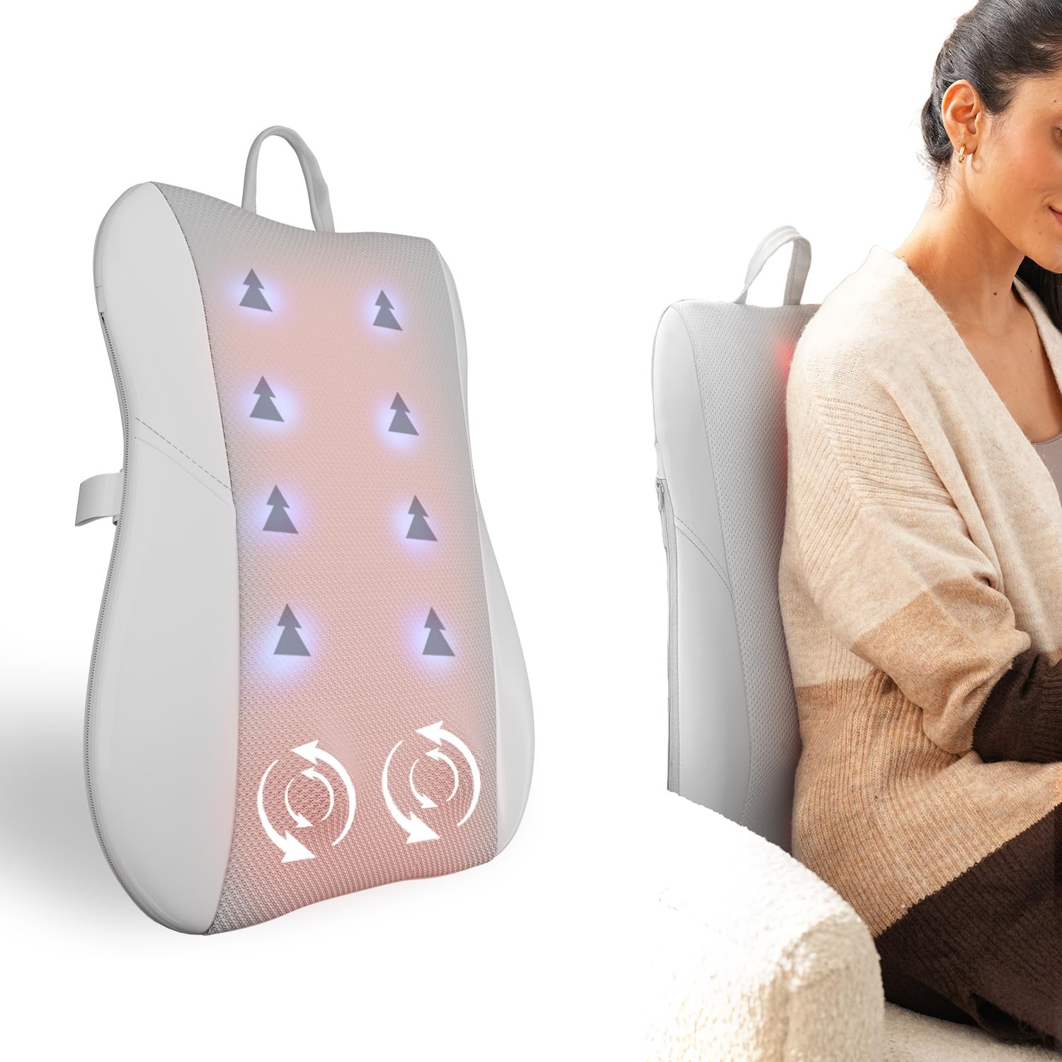 Lifelong Massager for Back with Heat | Full Back Massager with SL Tracker & 3D Shiatsu Massage for Back Pain with Deep Tissue Massage | Kneading Back Massage |Auto Shut- Off Function with Spot Massage (Grey, LLM1180)-image-33