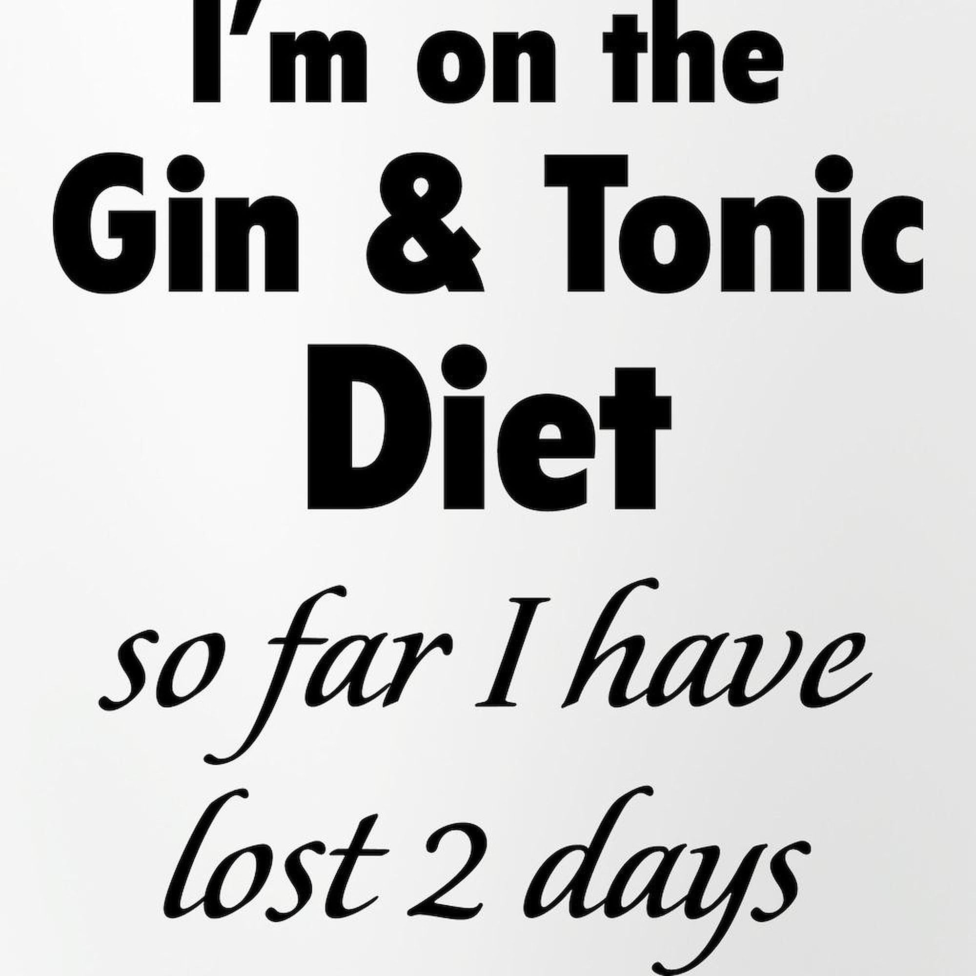 CafePress Gin & Tonic Diet Pint Glass, 16 oz. Drinking Glass
