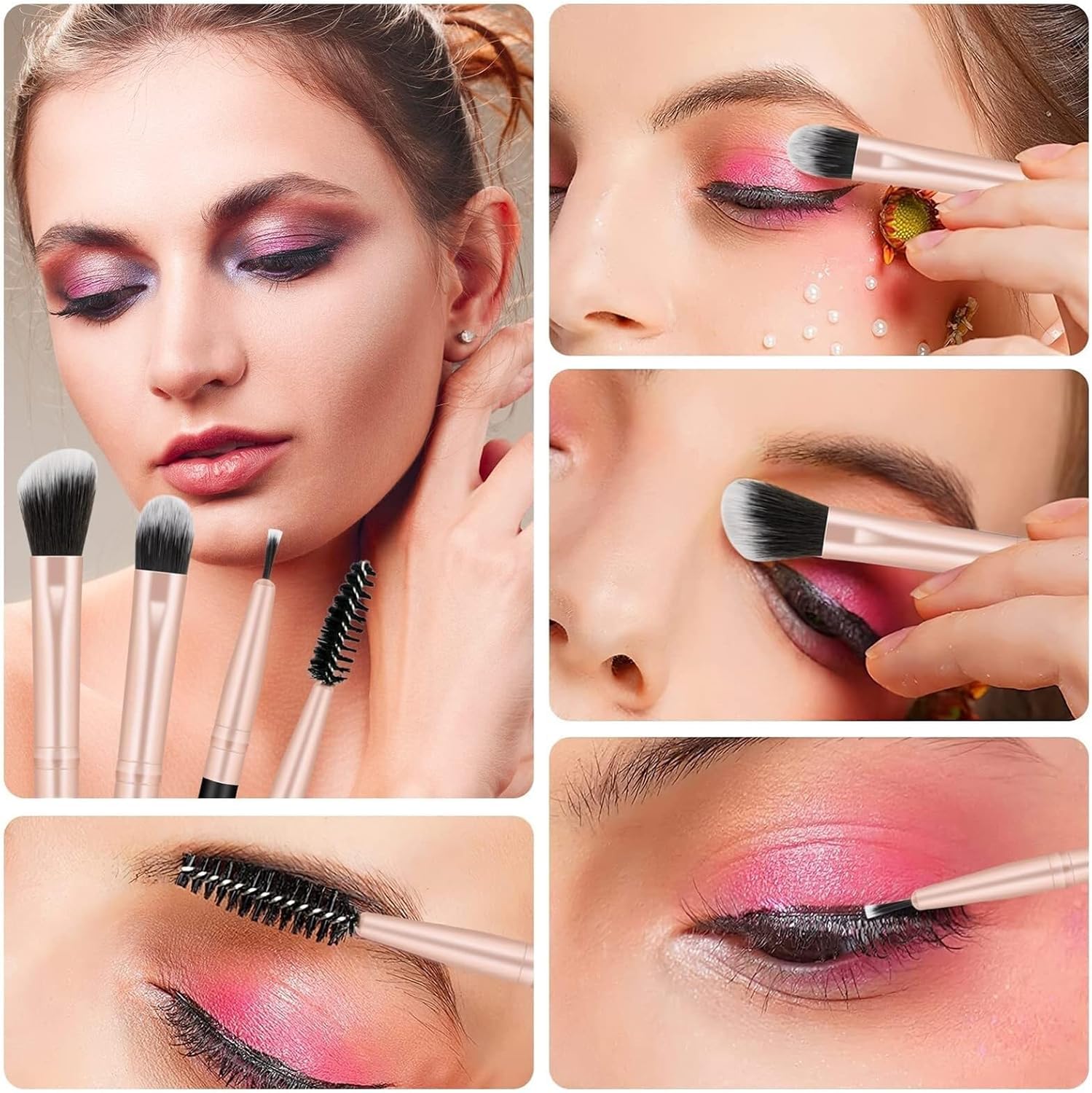 Make-up-Pinsel, Make-up-Pinsel-Set, 14-teiliges Set, Hochwertiges Make-up-Werkzeug In Schwarz