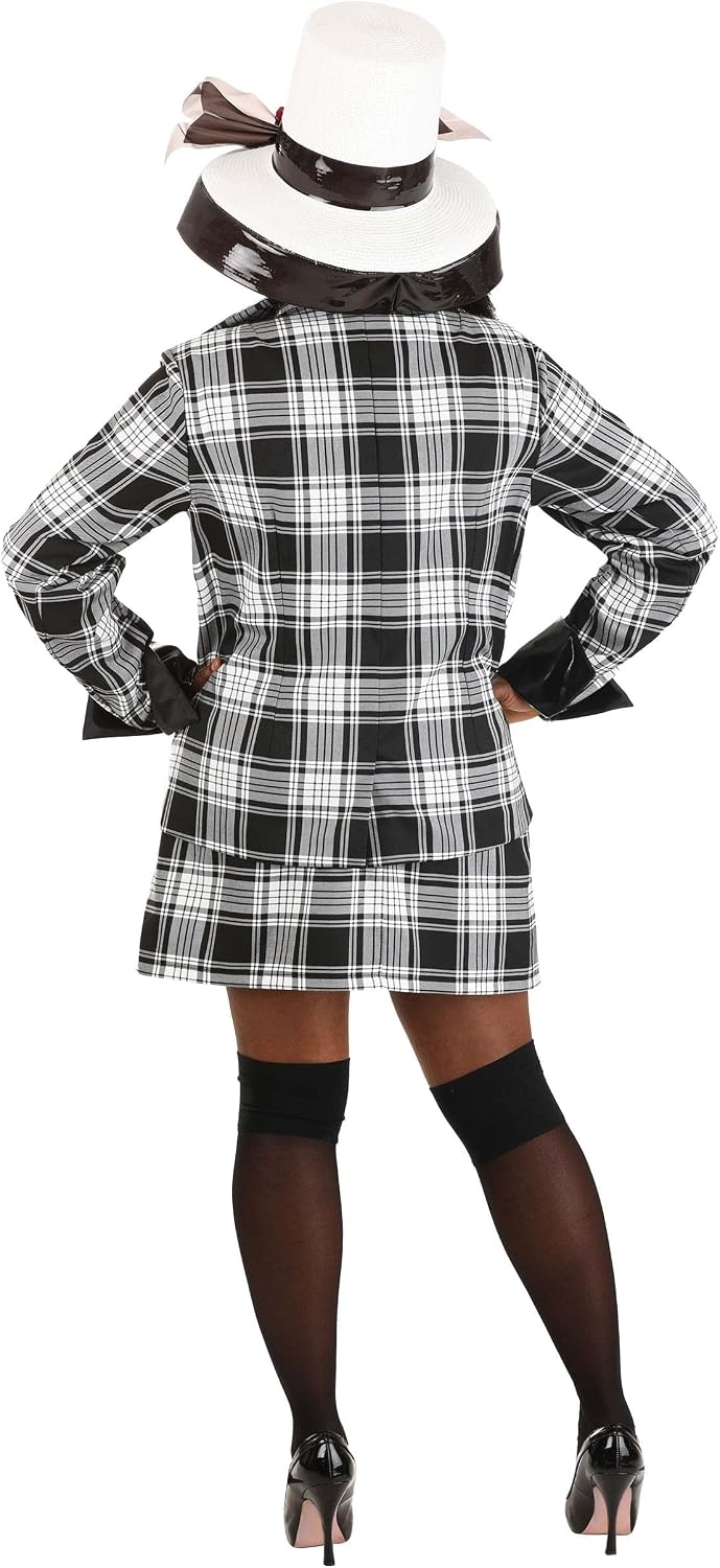 Fun Costumes Women's Plus Size Dee From Clueless Costume, 90's Movie Outfit With Sweater, 2 Kilt Pins, Jacket, & Skirt