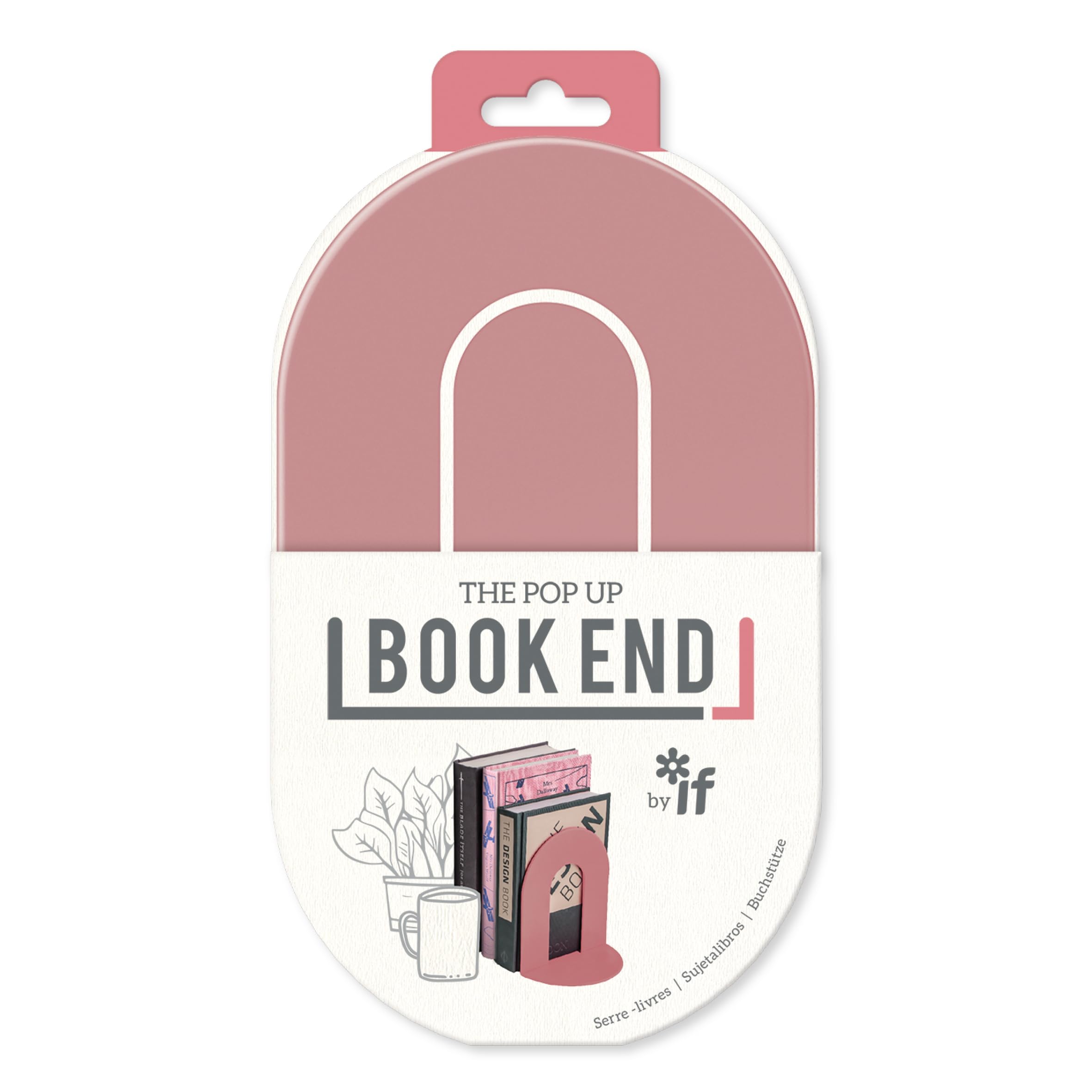IF The Pop Up Book End, Folds Flat, Single Bookend, Mix & Match - Blush