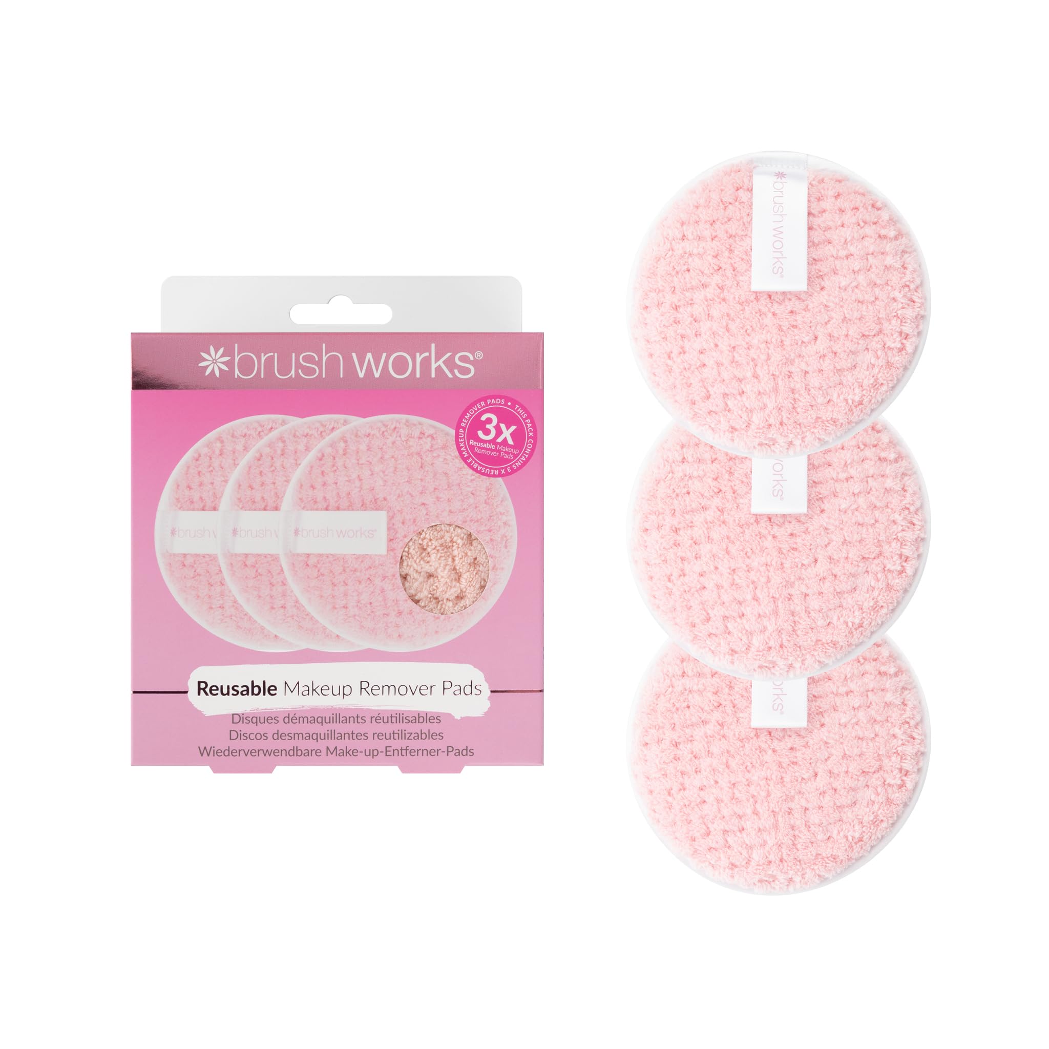 Brushworks Riutilizzabili Hd Struccante Pad 3-Pezzi - 70 g