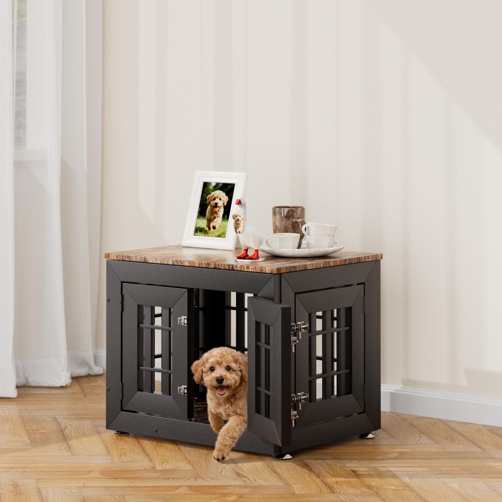 Snuowu 26 Inch Heavy-Duty Dog Crate Furniture
