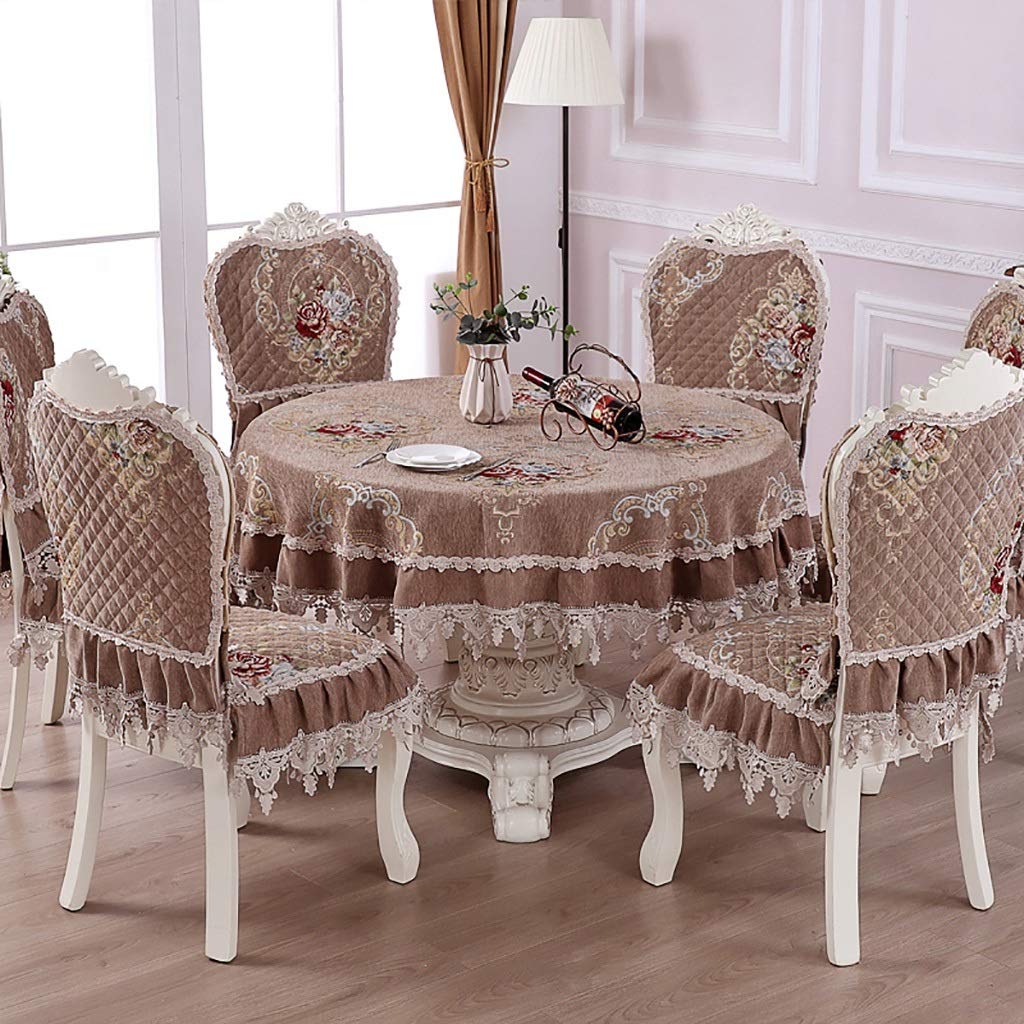 Petite nappe de jardin et grand linge de table ronde pour vos déjeuners en terrasse