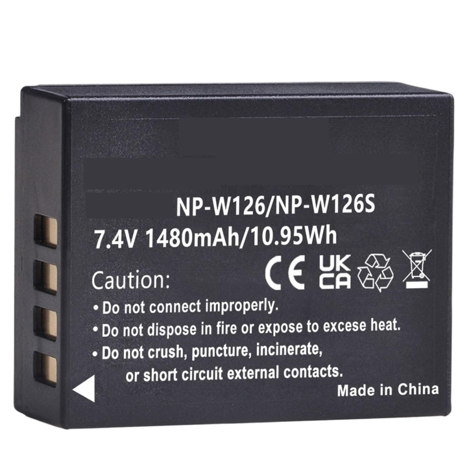 1 pezzo S1480mAh NP-W126 W126 NPW126 HS30EXR HS33EXR X-Pro1 X-E1 X-E2 X-M1 X-A1 X-A2 X-T1 X-T10