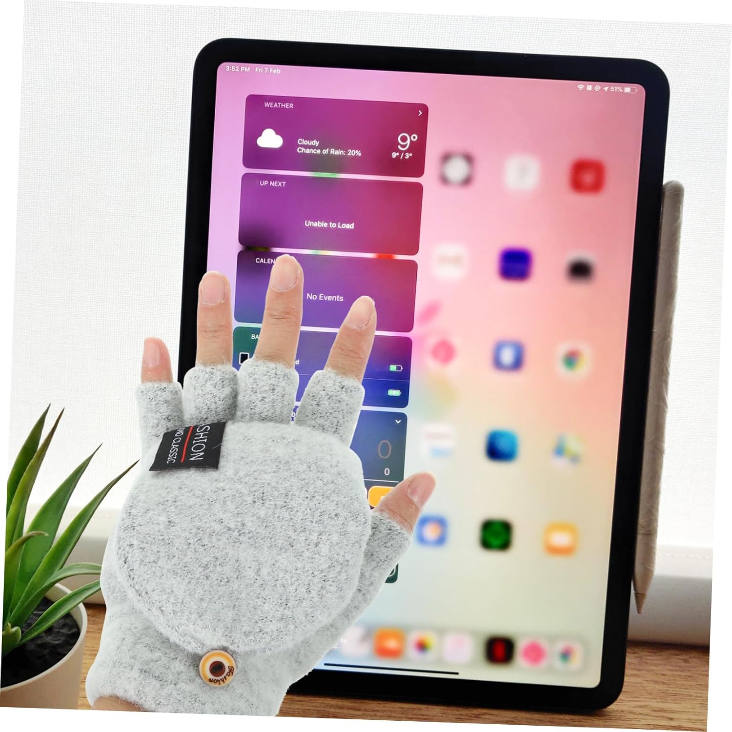 Toddmomy Usb Heated Knit Gloves Versatile Double-sided Winter Half Finger Mittens for Hand Warmth for Gaming Working and Outdoor Activities