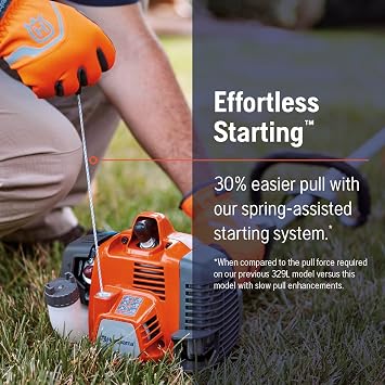 Husqvarna 330LK Gas String Trimmer, Weed Eater Gas Powered, 970545002 | 20-inch straight shaft gas weed wacker with Rapid Replace trimmer head for seamless string reloading, and LowVib technology