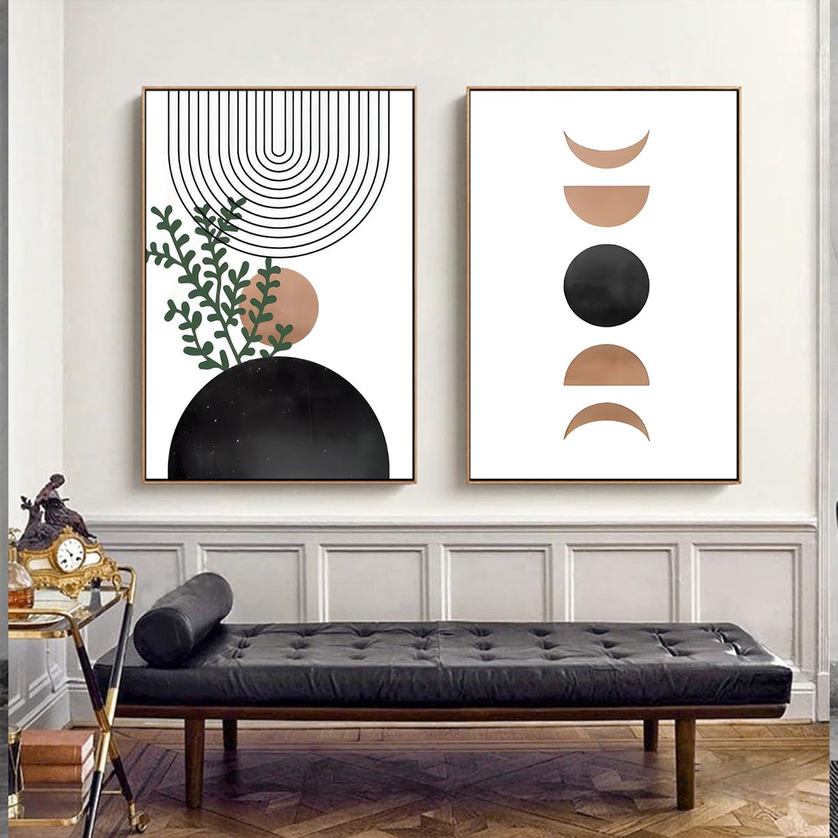 KXHHYB - Abstract Line Geometry Poster - Images modernes - Décoration murale - Style bohème - Images murales - Ligne d'art - Sans cadre - A - 50 x 70 cm x 3