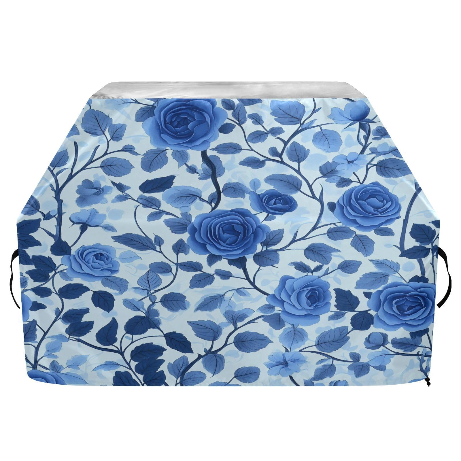 Copertura per barbecue da 165 cm, resistente alla neve, per barbecue all'aperto, con rose blu scuro