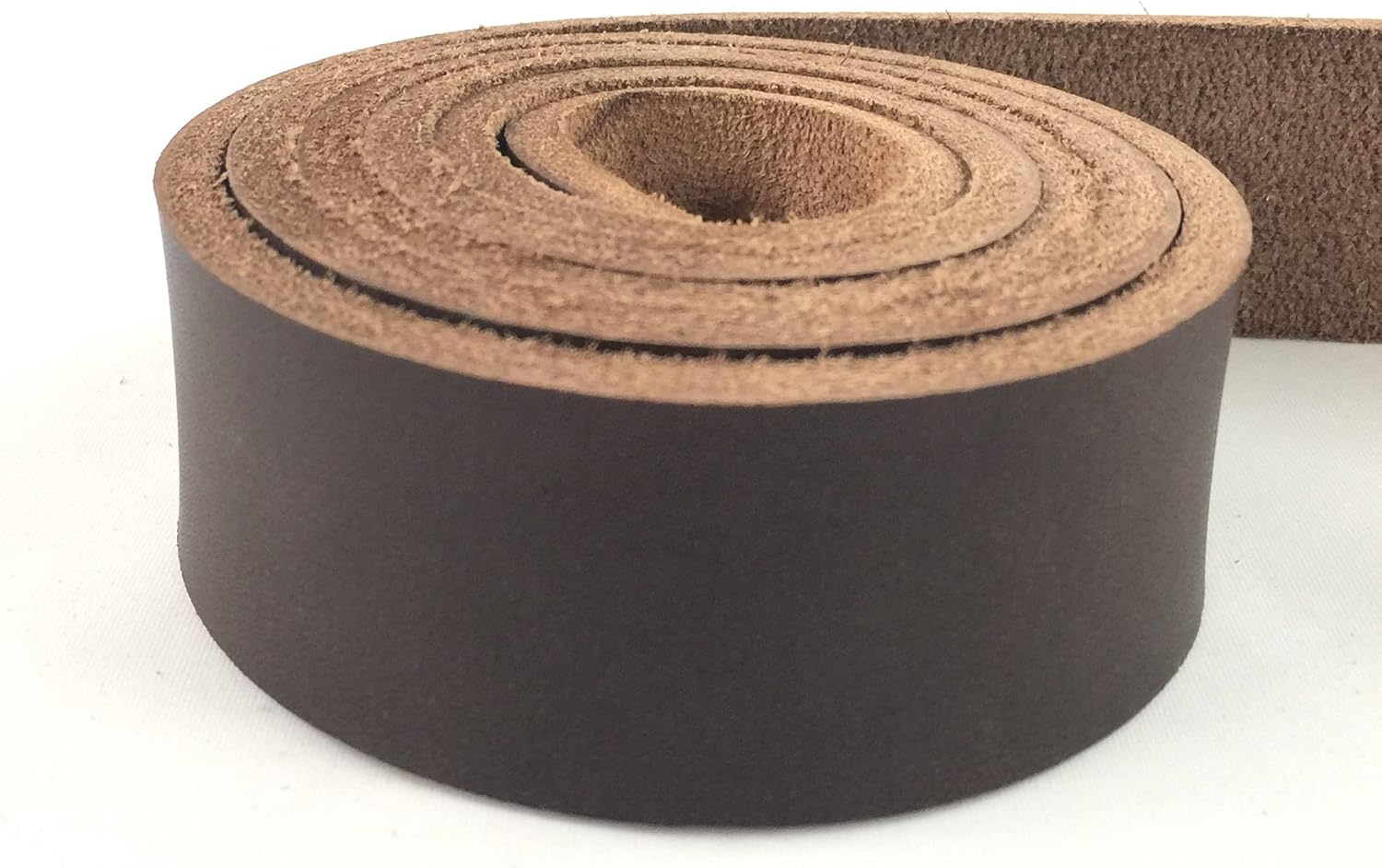 Sepici Brown Premium Leather Belt Blank 8/9 oz – Full Grain Veg Tan Cowhide Strap for Belt Making & Leather Crafts, Heavy Weight Vegetable Tanned Leather Strip, 3" x 70"