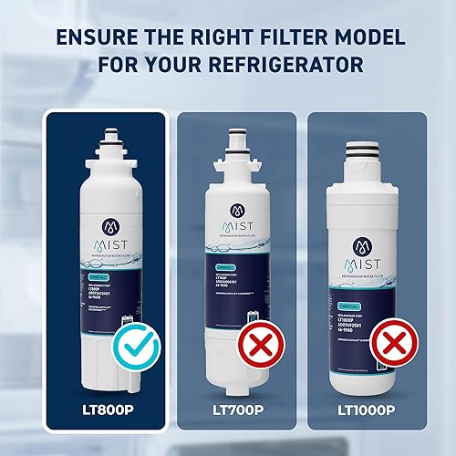 Miniatura 2 de MIST LT800P Filtro de agua de repuesto para LG, filtro de agua para refrigerador compatible con ADQ736134, ADQ736134, Kenmore 9490, 46-9490, 469490,