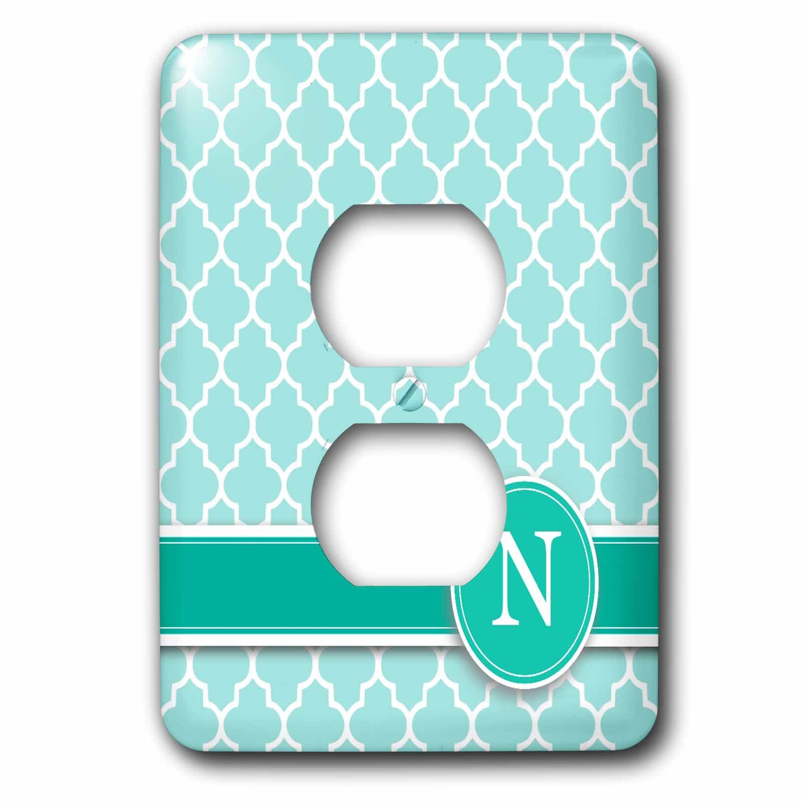 Lettre N Initiale Monogrammée Cadeau Idéal de Crémaillère Déco Turquoise Mint 2 Prises