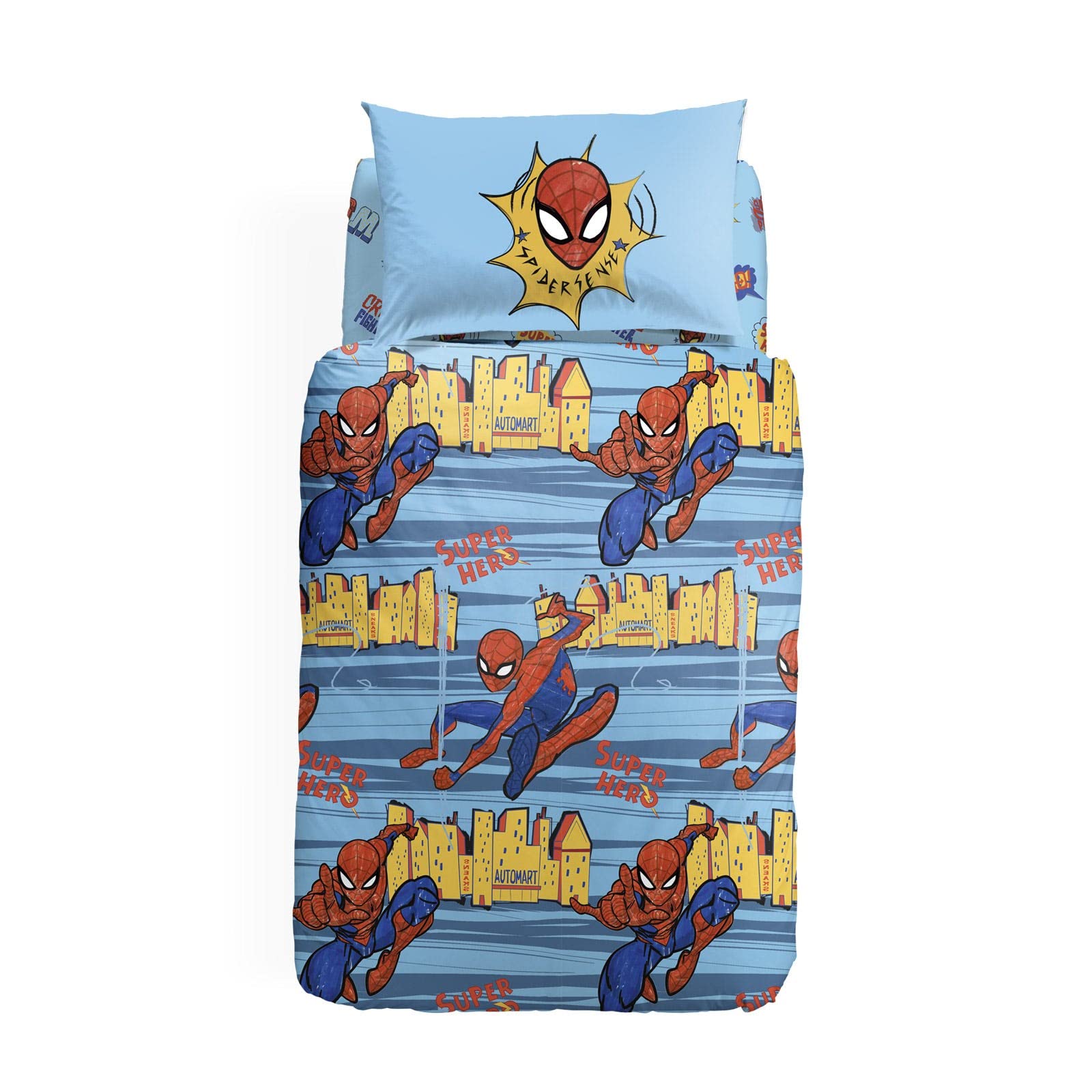 Caleffi Copripiumino Singolo Spider man New York Unica in Cotone - 1002399