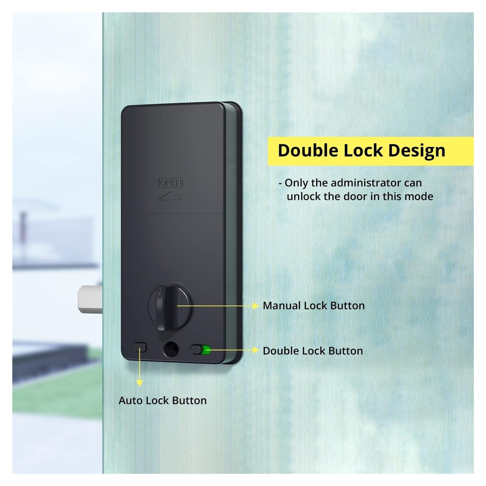 Serrature elettroniche automatiche con impronta digitale, password intelligente, codice della carta, accesso senza chiave, app Tuya WiFi o Ttlock(Silver Tuya Wifi App)
