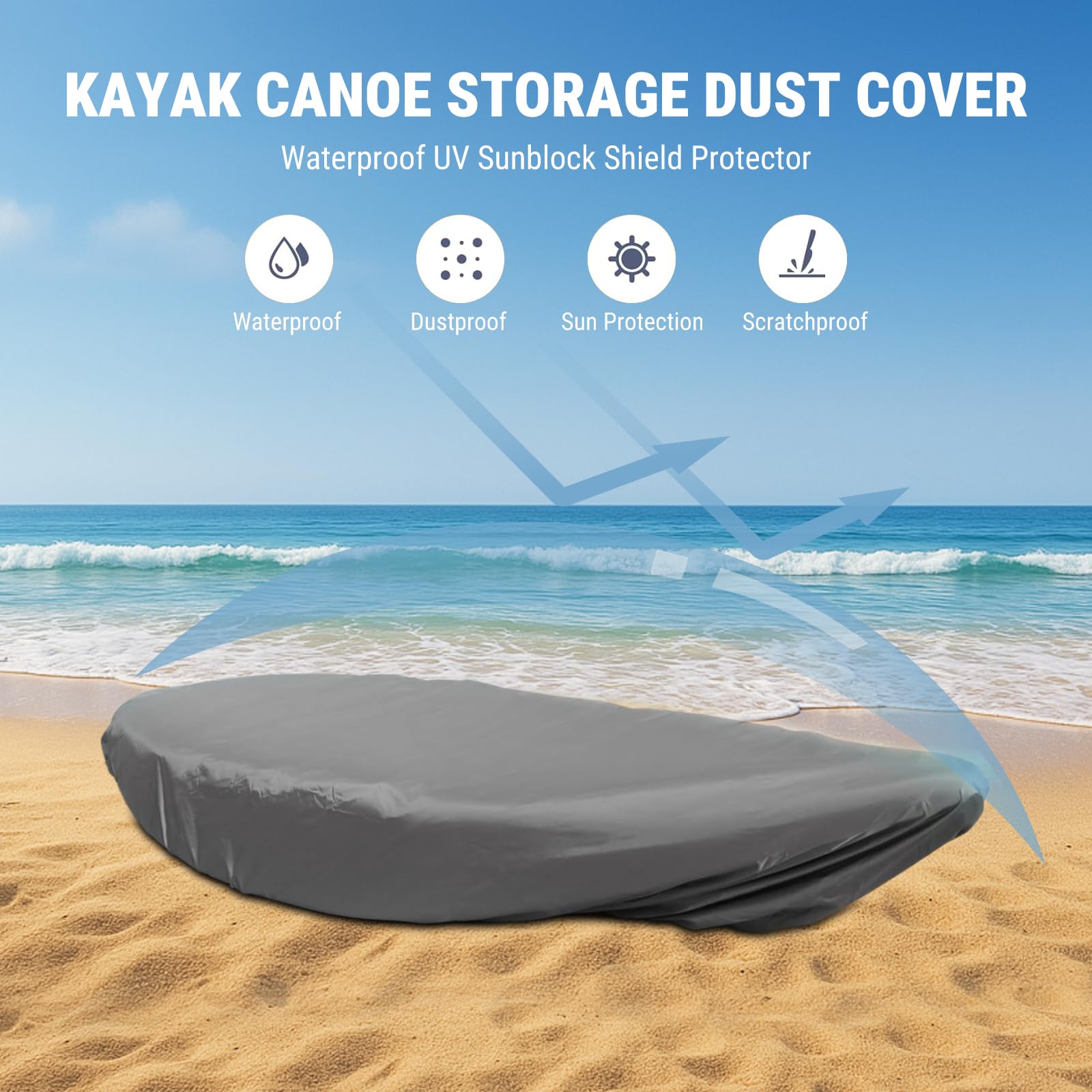 Housse De Protection Pour Kayak - Tissu Oxford, UV50+ - Tailles 3.1-3.5m, 4.1-4.5m, Etc. - Pour Stockage Extérieur