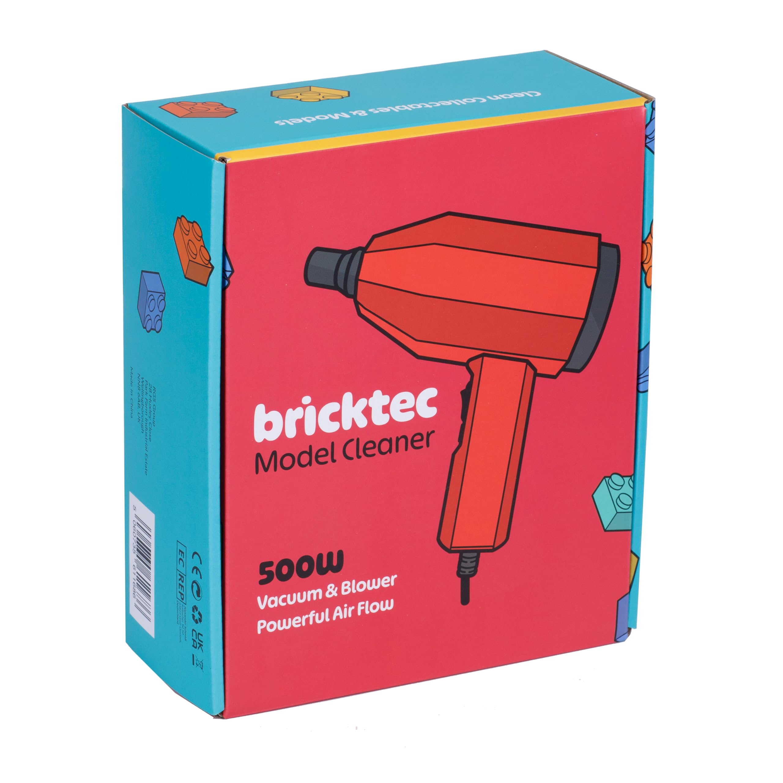 Bricktec Model Duster - Elektrischer Luftstaubwedel & Vakuum 2-in-1 | Kabelgebundenes Reinigungswerkzeug für Bausteine, Modelle, Miniaturen & Hobby-Sets