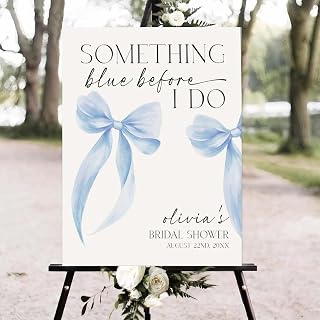 Something Blue Before I Do Bridal Shower Welcome Sign, Blue Ribbon Bridal Shower Sign, Welcome Sign for Bridal Shower, Bridal Shower Signs, Welcome to Bridal Shower Sign