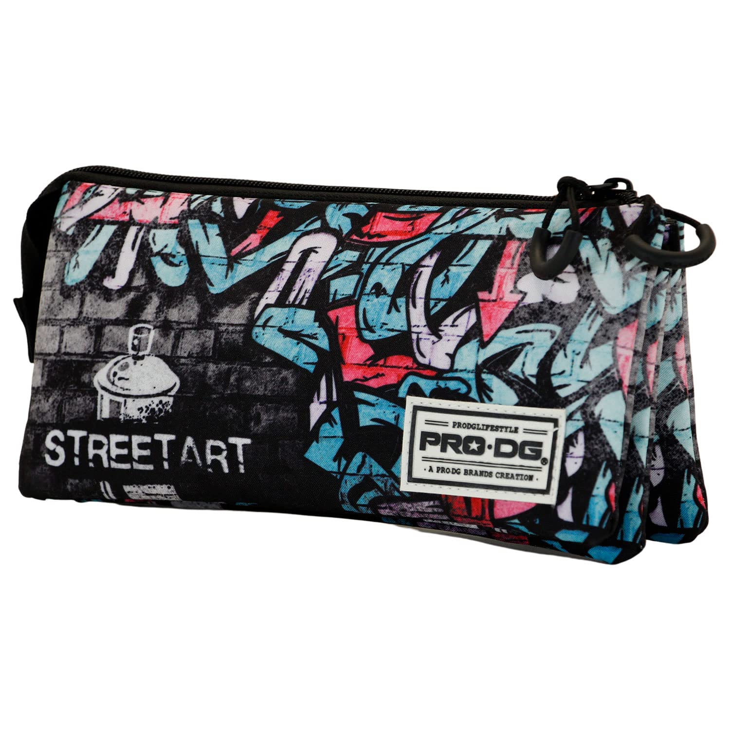 PRO-DG Street Art-Estuche Portatodo Triple FAN, Multicolor, 23 x 11 cm