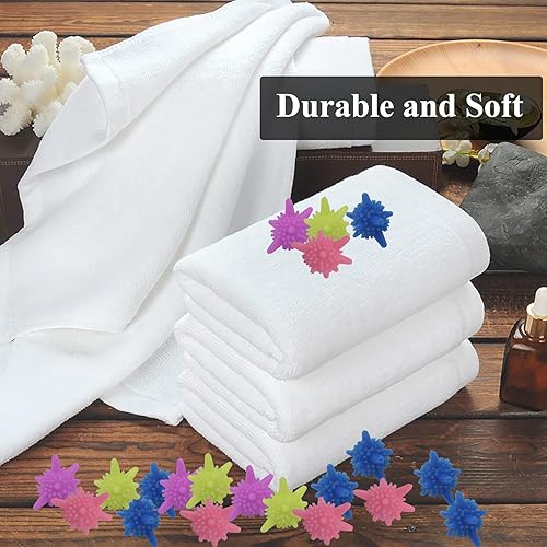 Miniatura 3 de 16 bolas de lavado, bolas reutilizables sin enredos, bolas de lavado de ropa de colores sólidos que mejoran el poder de limpieza de tu máquina