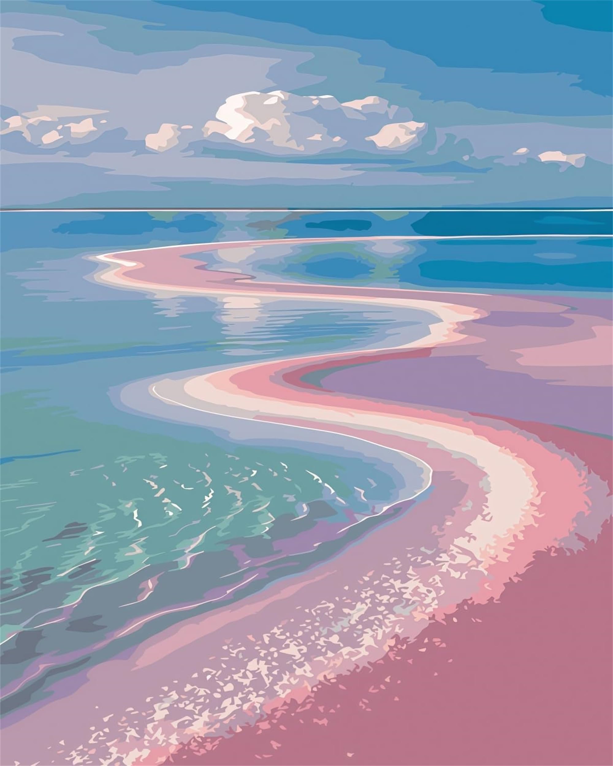 Zhosoho River Paint By Numbers Kit For Adults,Diy Painting Kits On Canvas, Color By Numbers,Large Adult Paint By Number For Gifts,Home Wall Decor (River)