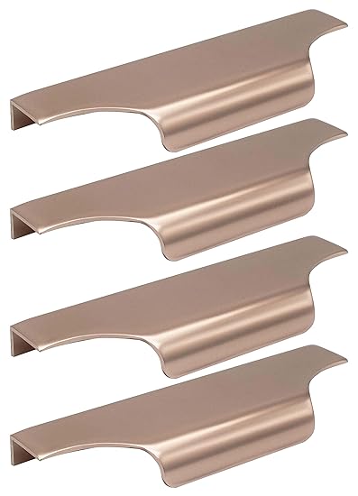 RAB Handle Aluminum Kitchen and Office Drawer/Cabinet/Door/Wardrobe Furniture Handle Pack Of 4 (Code:- Hand F 121, Finish:- Rose Gold, Size:- 6