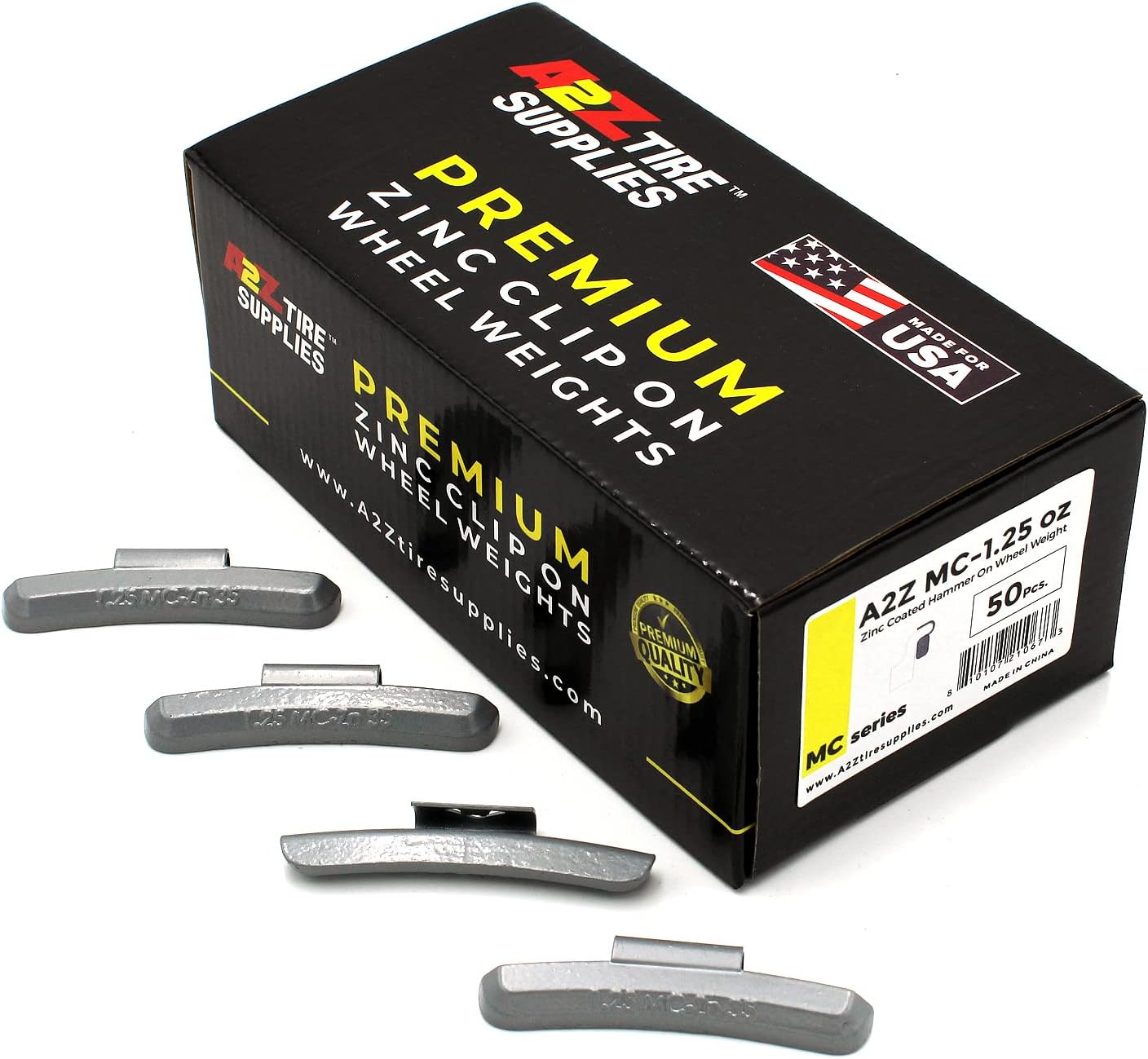 MC Series Hammer on ZINC Wheel Weights Coated (1.0 oz) Box of 100 pcs