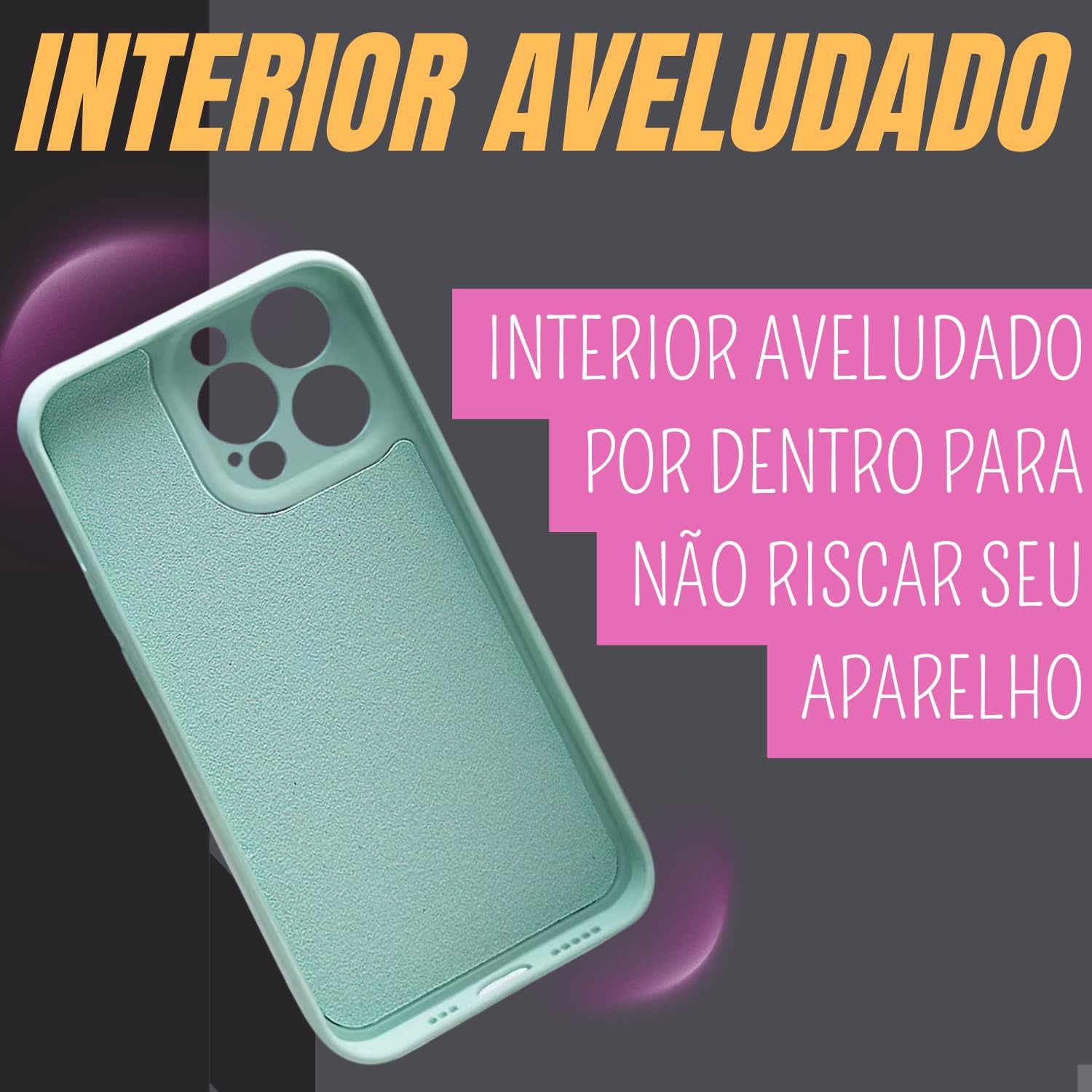 GL CASES] Capa iPhone 17 AIR Capinha iPhone 17 AIR Case Aveludada