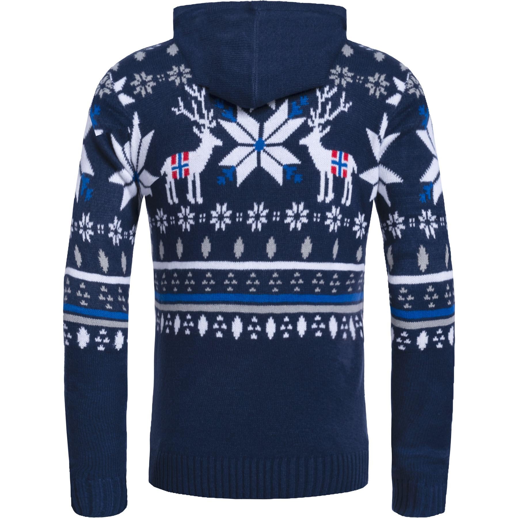 Nebulus Herren Jacke NORMAX, mit Kapuze, schicker Pullover im Norweger-Style
