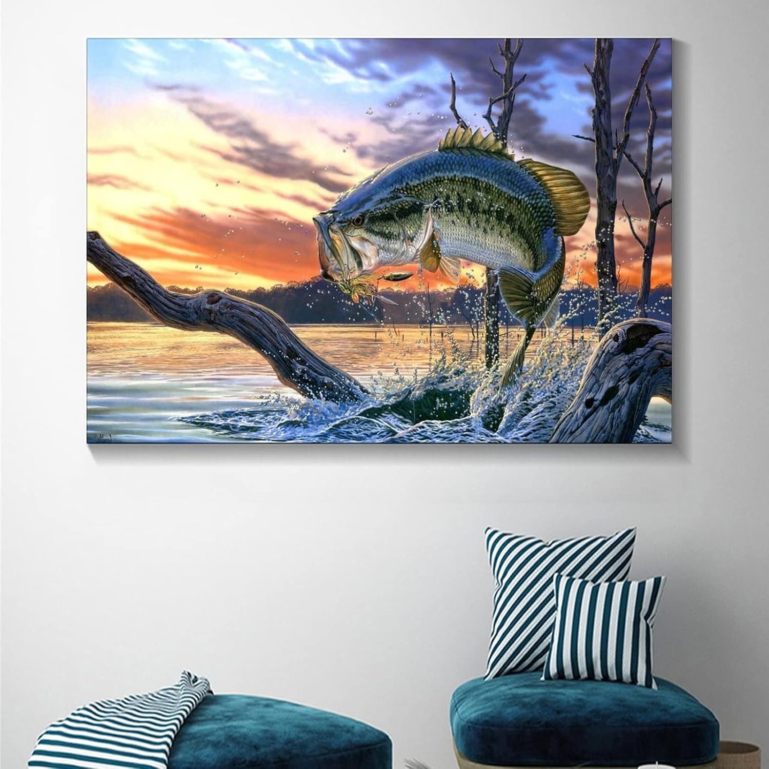 Hunting And Fishing Wildlife And Nature Canvas Art Poster And Wall Art Picture Print Modern Family Bedroom Decor Posters 16x24inch(40x60cm)