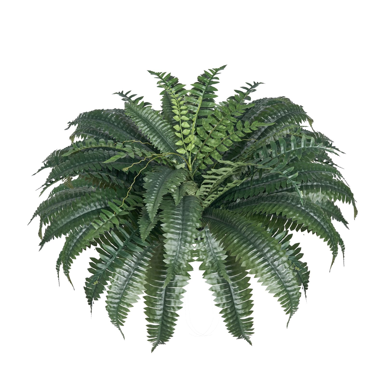 VEVOR Fougère Artificielle, Lot de 2, Fausse Fougère de Boston 110-120 cm, Plante Artificielle Suspendue avec 50 Feuilles, pour Décoration Intérieur Extérieur, Maison, Bureau, Pot de Fleurs Non Inclus