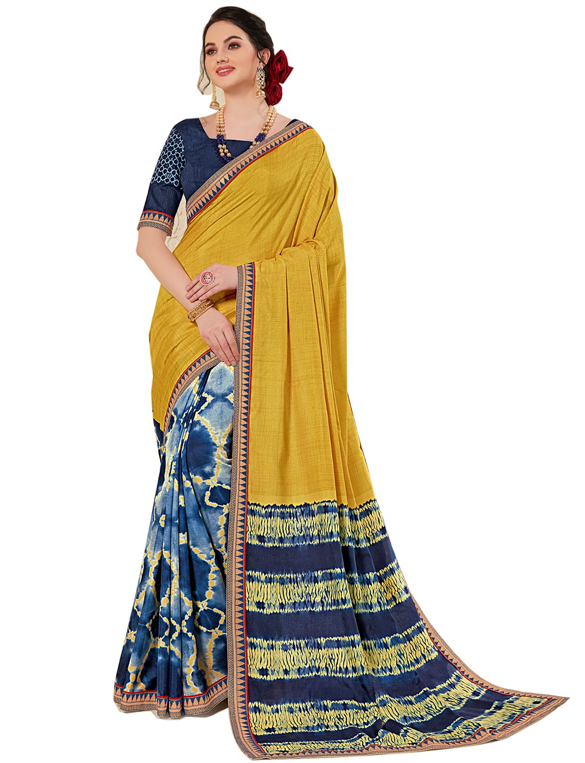 Lami Digital Print Saree on Soft Silk Fabric with Exclusive Jacquard Lace Border, with Embroidery Blouse Piece Designer Wear, Contemporary Designer Saree