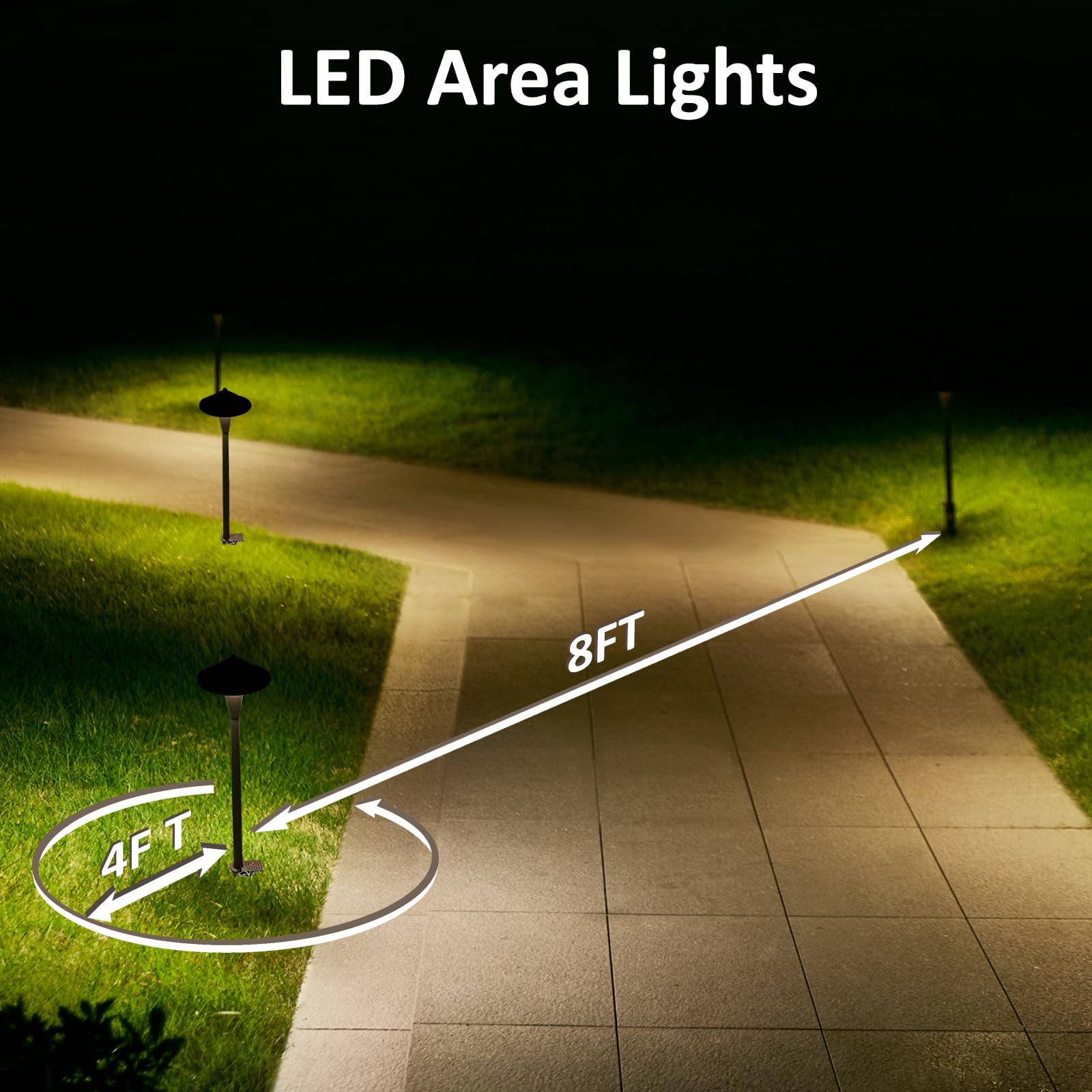 Światła drogowe niskiego napięcia, 12 V 5 W LED RGB, przewodowe światła ścieżki krajobrazowej, na zewnątrz, do podjazdu, chodnika, ścieżki, zmiany kolorów RGB, na przyjęcie bożonarodzeniowe