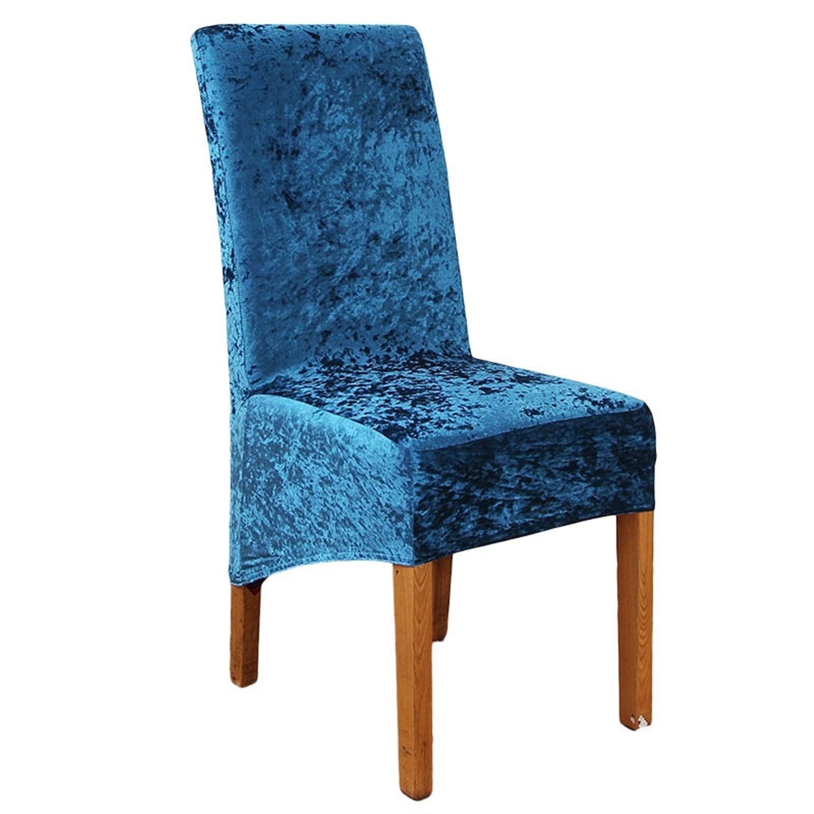 Chaise de velours de diamant housse stretch couleur solide protecteur amovible