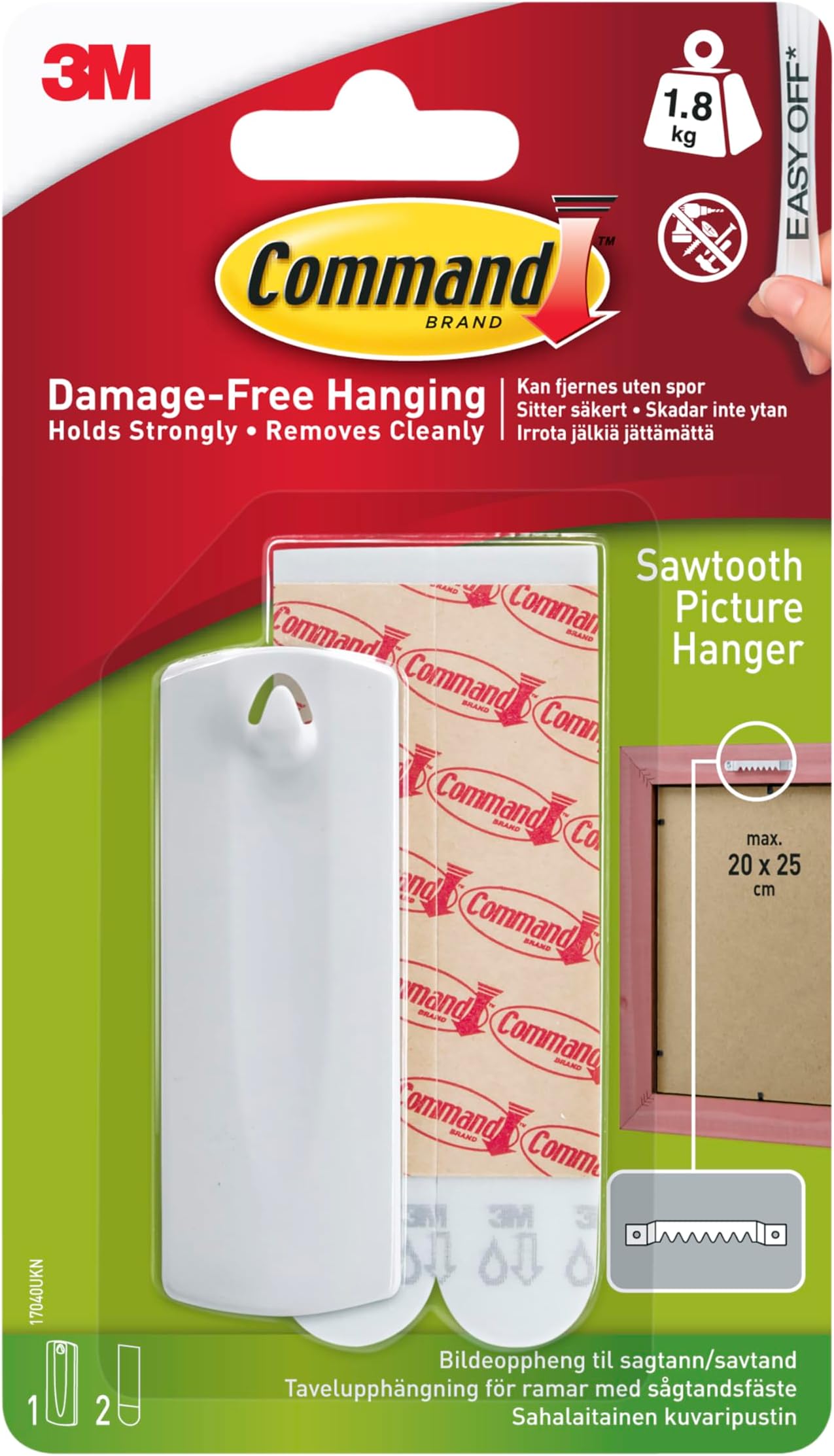 Command Sawtooth Picture Hanger 17040 Amazon.co.uk DIY & Tools