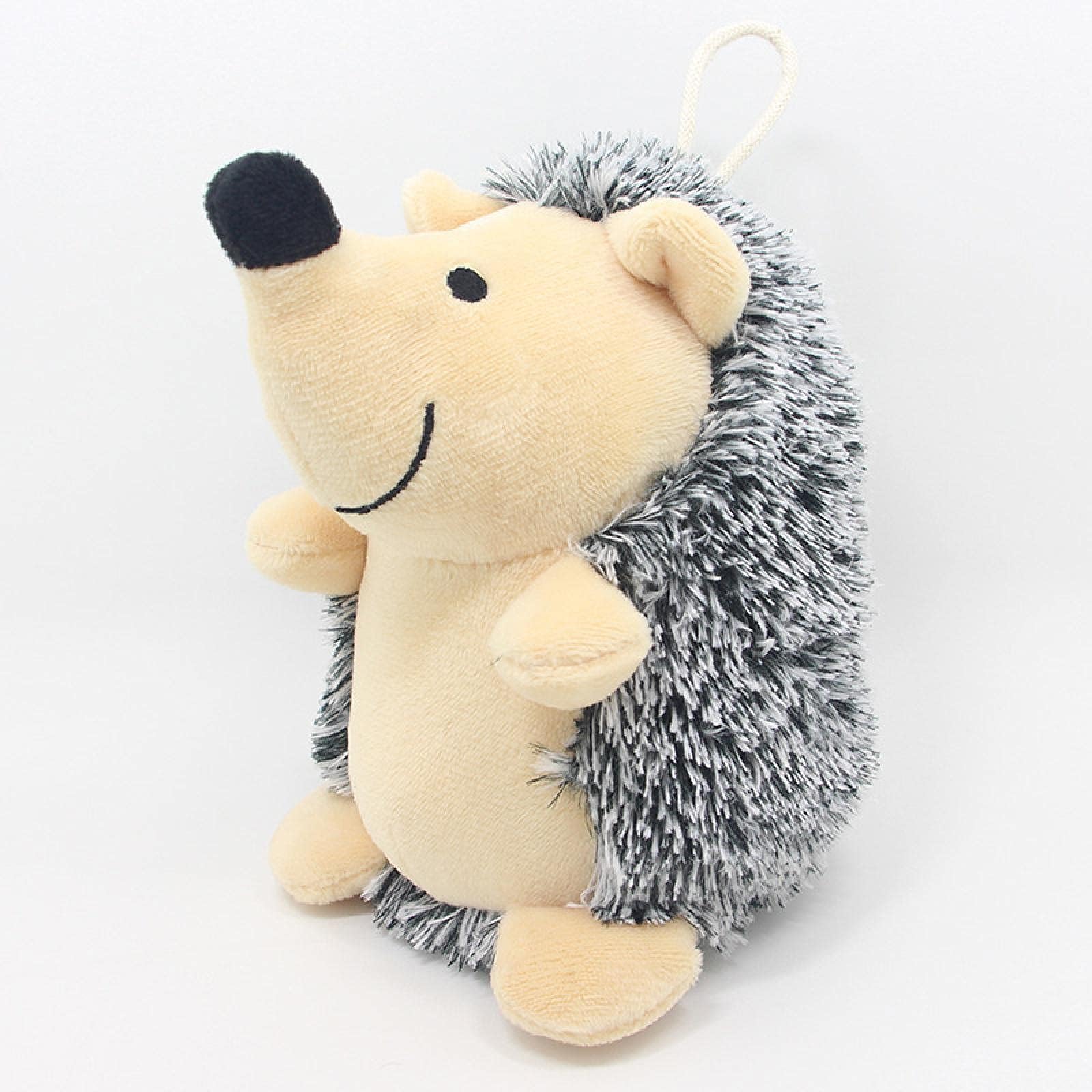 AOOF Pet Sounding Toys Little Hedgehog Dogs Puzzle Chew Toys Plush Hedgehog Pet Products Dog Squeaky Toys Black