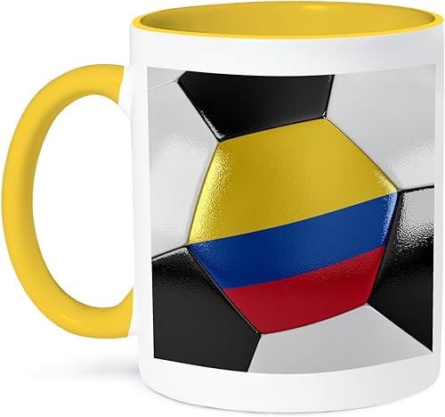Miniatura 9 de 3dRose Colombia - Taza de fútbol de dos tonos, 1 unidad (paquete de 1), color negro