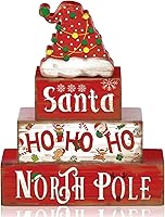 Vista 9 de 4 piezas de madera de señal de mesa de Navidad Natividad señal de madera Noche Santa señal decorativa señal de mesa de Navidad bandeja escalonada