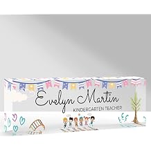 Custom Name Plate for Desk, Personalized Acrylic Office Name Sign with Name & Title, Elegant Desk Decor for Women Men, Employee Appreciation Gift Teacher-3