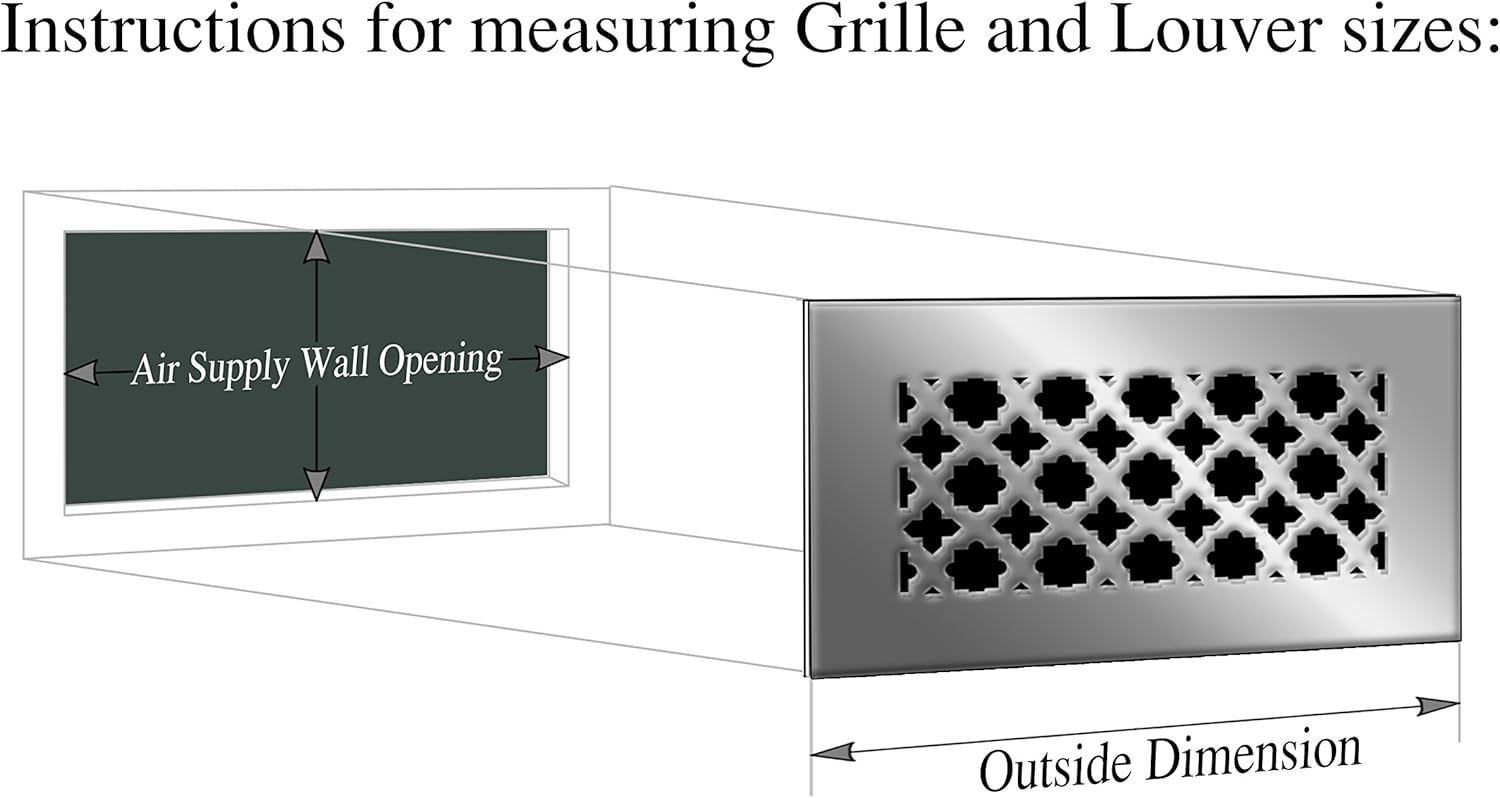 SABA Home Decor Air Vent Cover Grille - Acrylic Fiberglass 8 x 8 Duct Opening (10" x 10" Overall) Mirror Finish Return Register Covers for Walls and Ceilings not for Floor use, Venetian