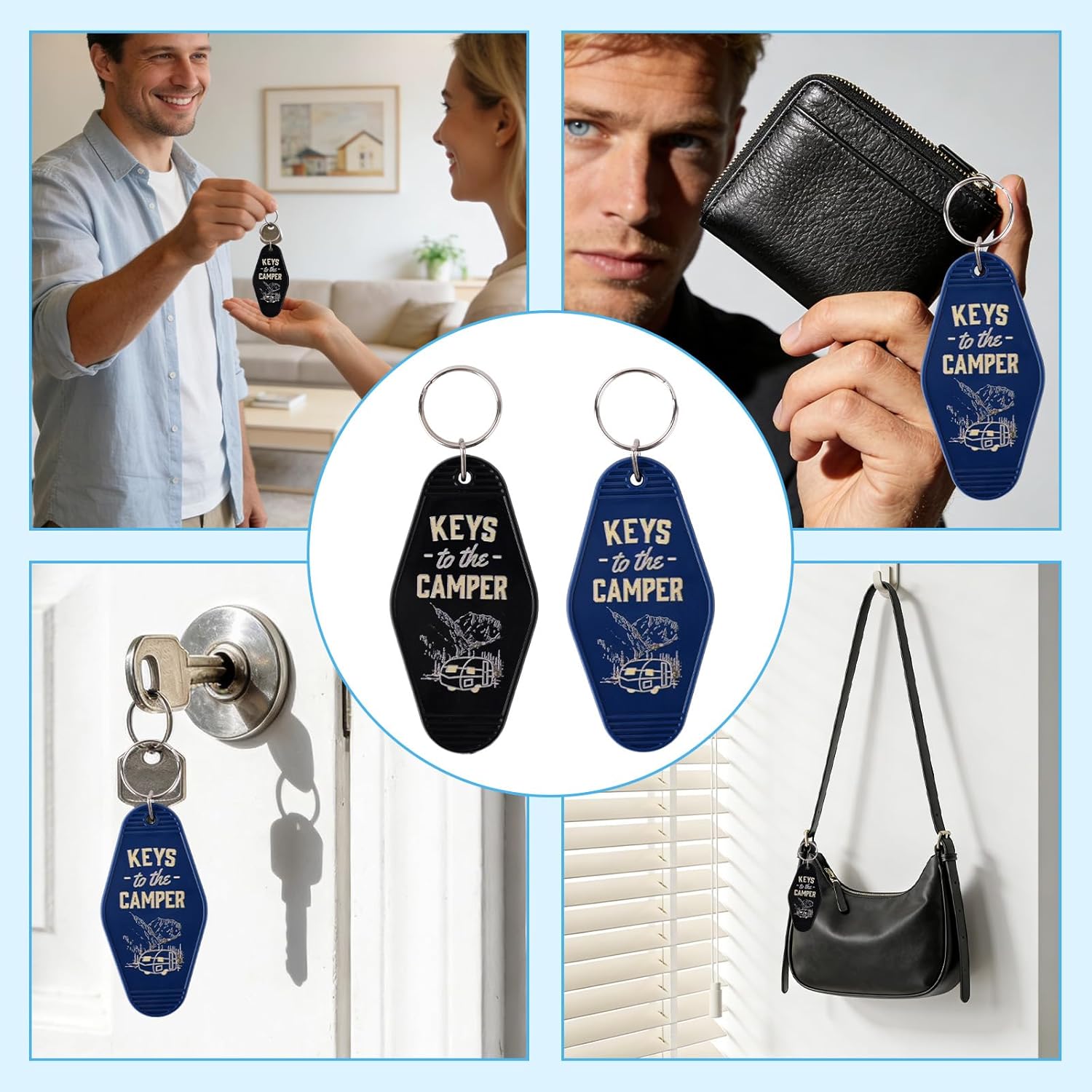 2pcs Camping Keychain, Plastic Camper Keychain Holder RV Accessories for Men & Women, Thoughtful Gifts - Image 6