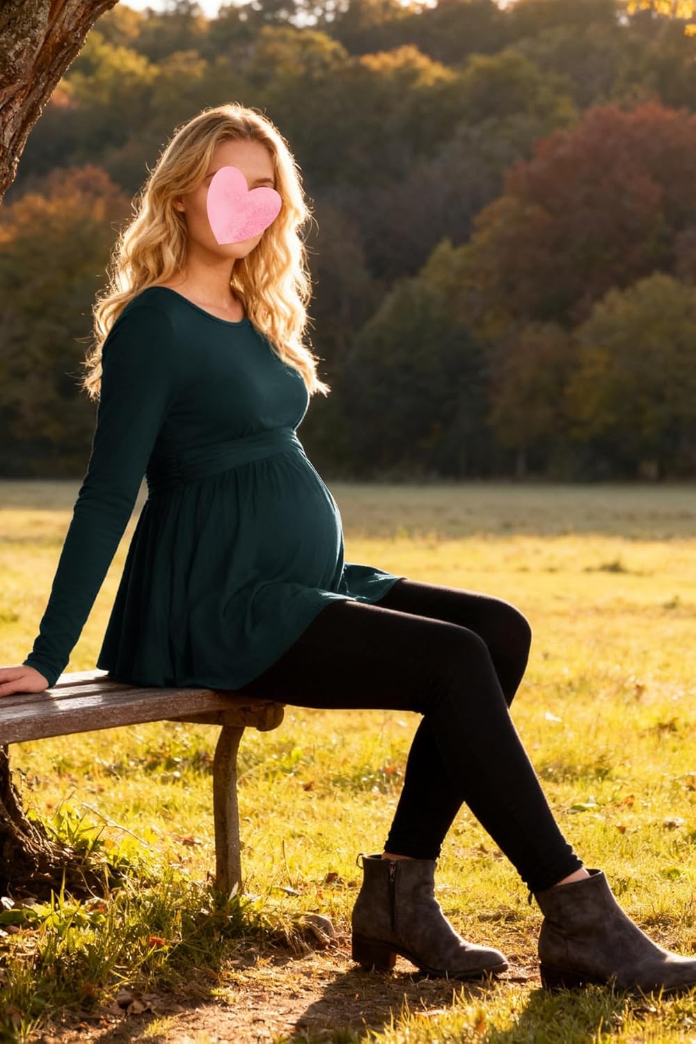 Women's Maternity Tops Short & Long Sleeve Pleated Waist Shirts Pregnancy Clothes - Image 5