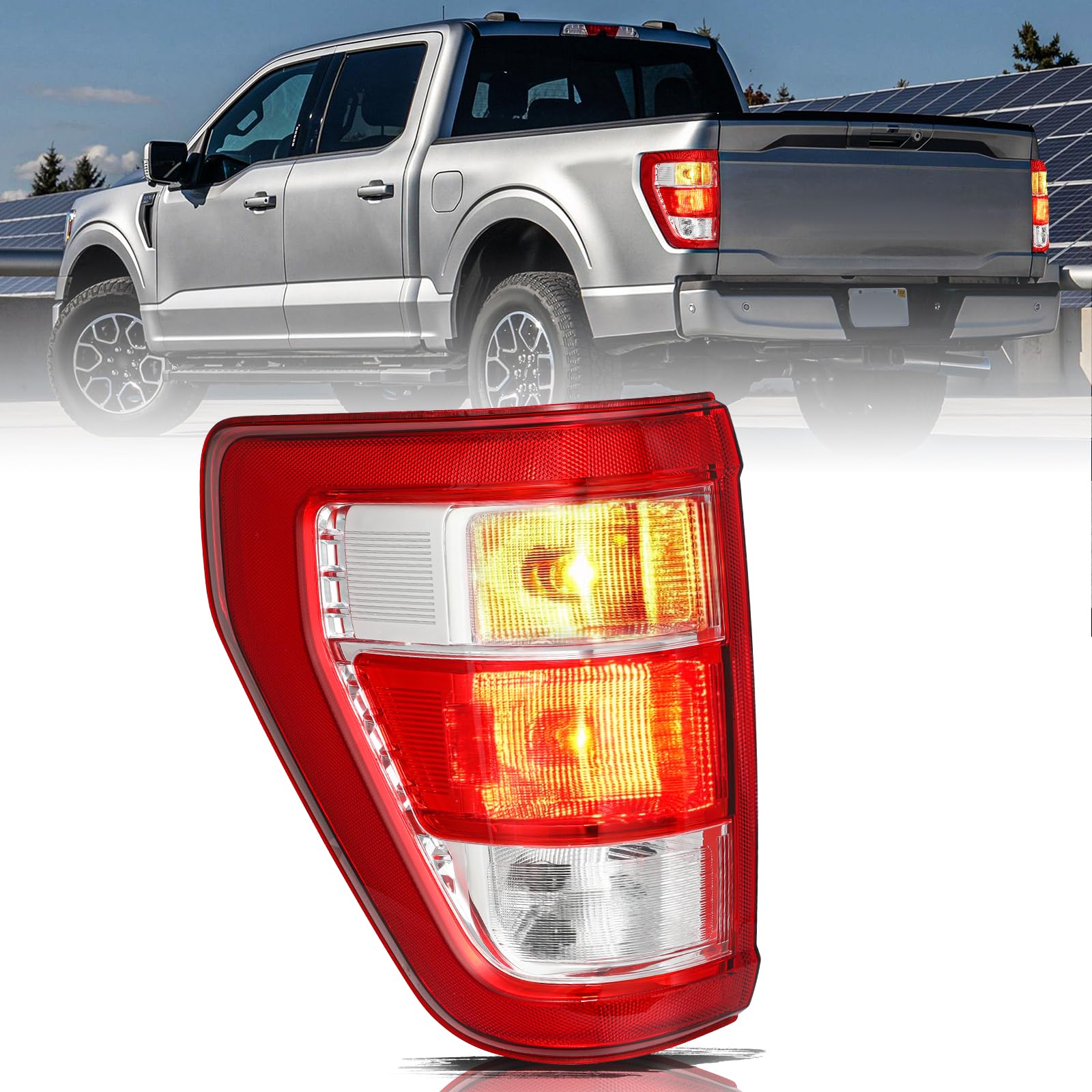 Aosky Halogen Tail Light Assembly for 2021-24 Ford F150