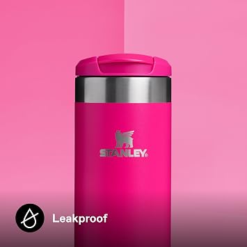Stanley The Aerolight Transit Mug Termos Bardak, Koyu Pembe (Pink Vibes), 0.35 Litre