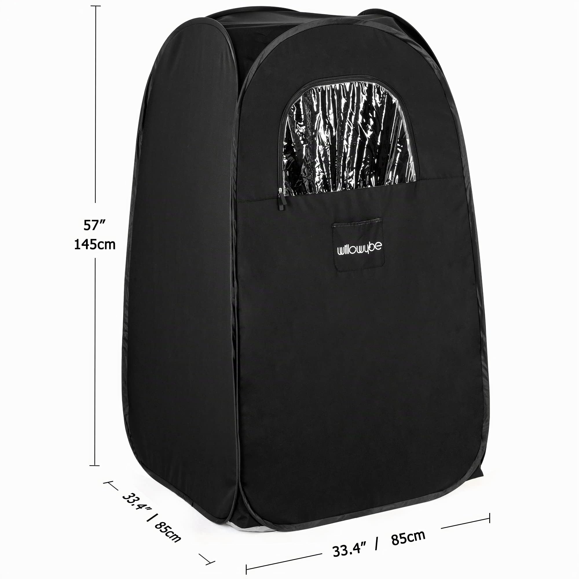 WillowyBe Sauna Portable à Vapeur, Chambre Spa Personnelle à Domicile avec Bluetooth, Générateur de Vapeur, Tente de Sudation, Chaise de Sauna Pliable, Sauna Personnel pour Maison (Noir)