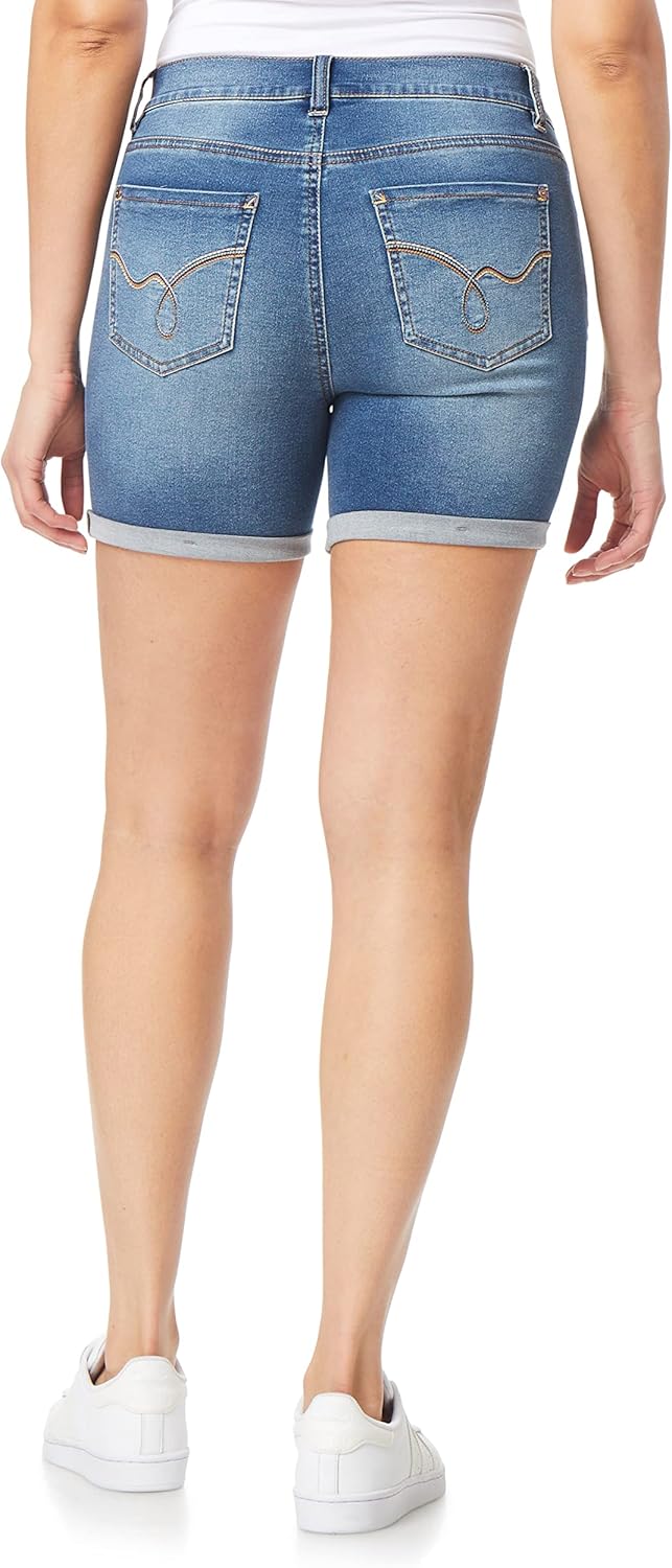 WallFlower Womens Irresistible Denim Shorts High-Rise Insta Soft Juniors (Standard and Plus) - Image 3