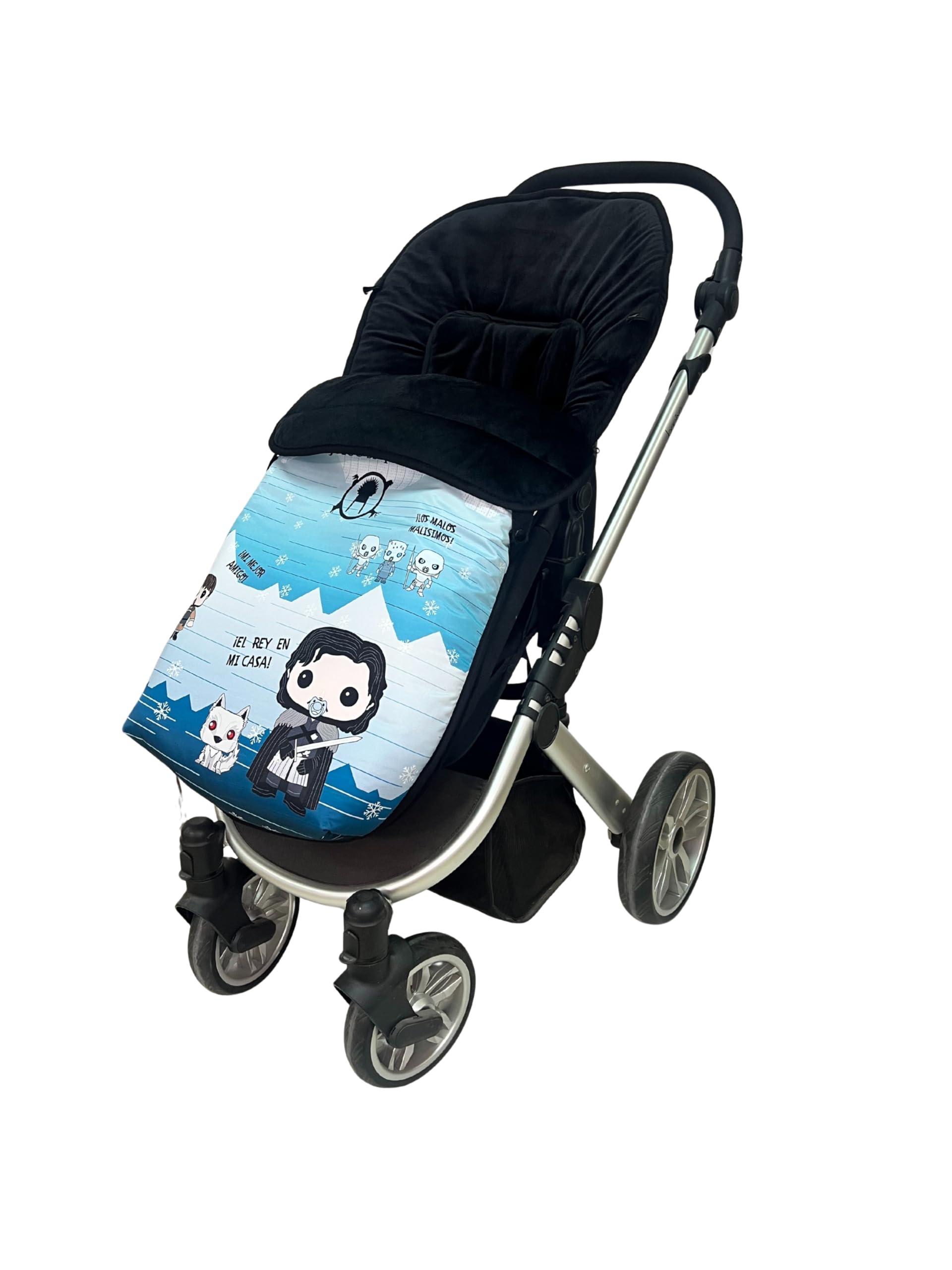 Baby Star Saco Silla de Paseo Universal, Saco Bebe Invierno con Polar extrasuave, Saco Carro bebé Impermeable, Desmontable y Transpirable, Doble abertura, resistente al frío hasta -15 grados