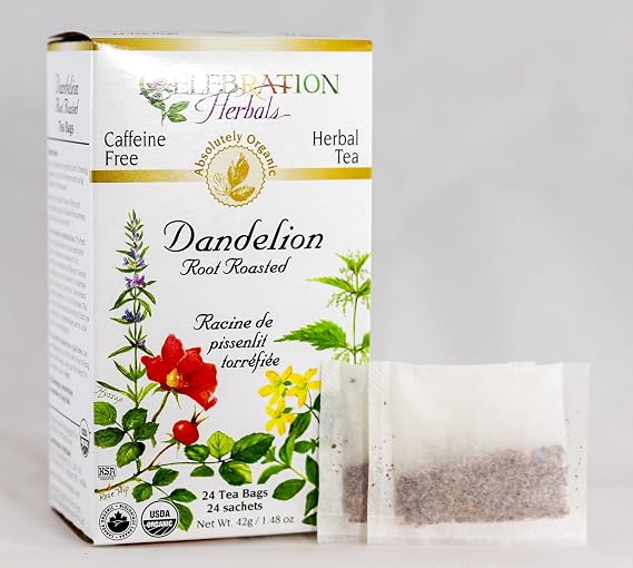 CELEBRATION HERBALS Dandelion Root Roasted Tea Organic 24 Bag, 0.02 Pound