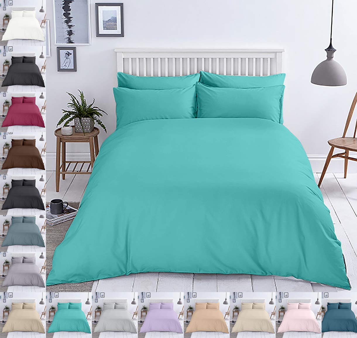 Mixibaby Biancheria Da Letto In Flanella 100% Cotone – Copripiumino 200x200 Cm + 2 Federe 80x80 Cm, Colore Vinaccia - 4