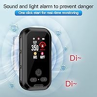 Vista 4 de 2-Pcs 4IN1 Plug in Smoke & Carbon Monoxide Detector Combination Builti-in 2000 mAh Backup Battery HD Screen [Smoke CO Temp Humidity Sensor] Alarm